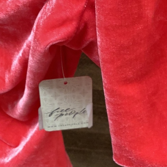 NWT Free People Cupcake Velvet Short Sleeve Top Size Large - Picture 6 of 10